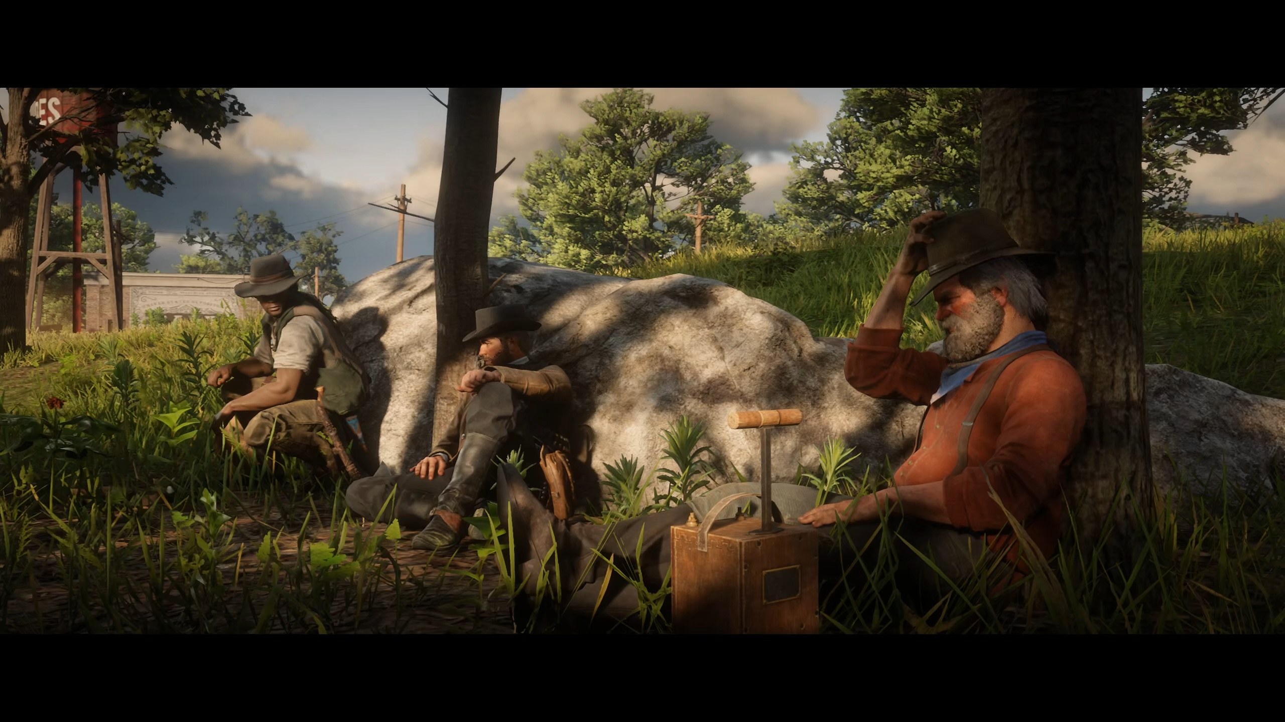 Charles, Arthur And Uncle Waiting To Rob A Bank