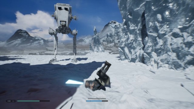 Fighting AT-ST On Ilum