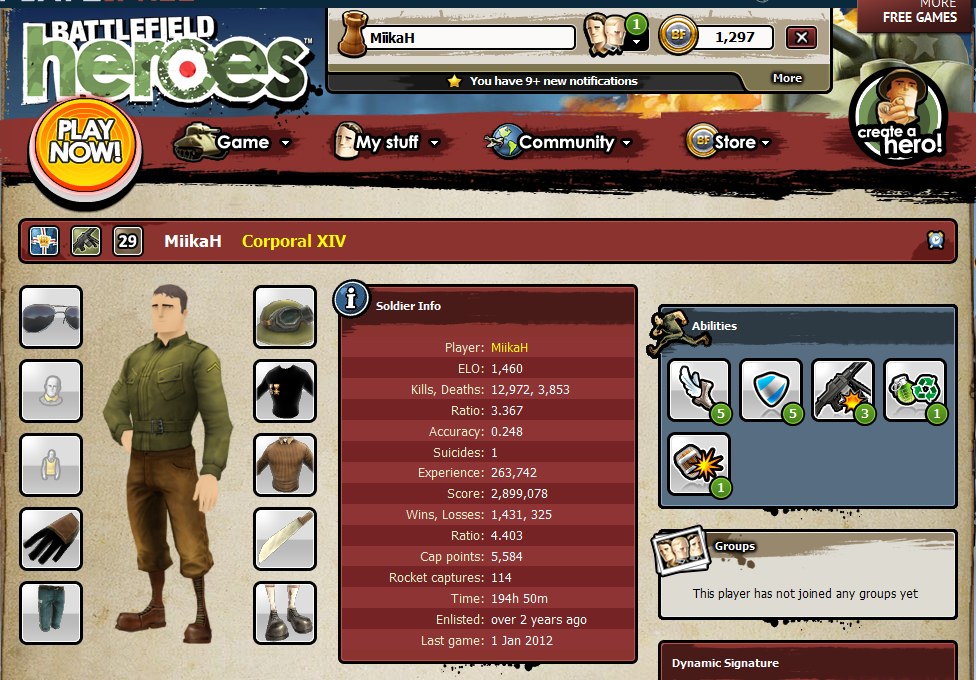 Gunner Stats In 2012/01